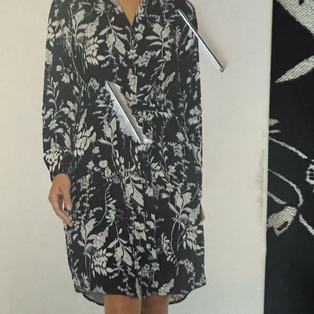 🎉 HP ⭐️ Firm Price ⭐️ Well Worn Womens' Crepe Dress Long Sleeve Tie Belt Medium - Picture 7 of 9